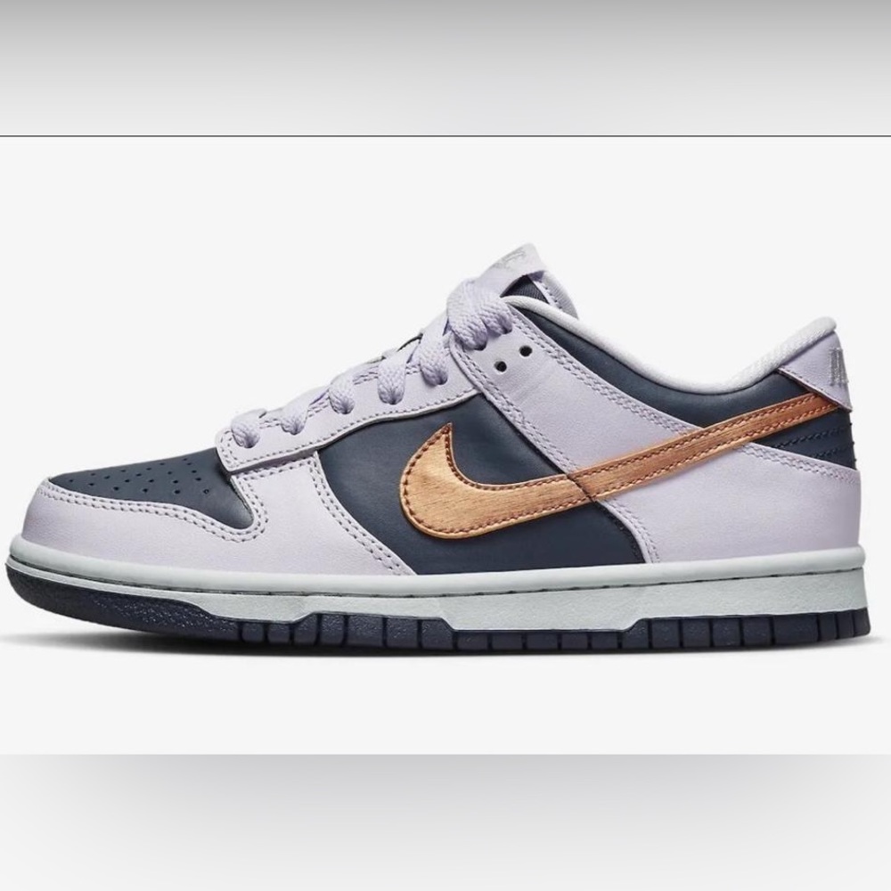 NEW Nike Dunk Low GS Blue Thunder Copper Swoosh GS SIZE 5.5Y (7W) and 7Y (8.5W)